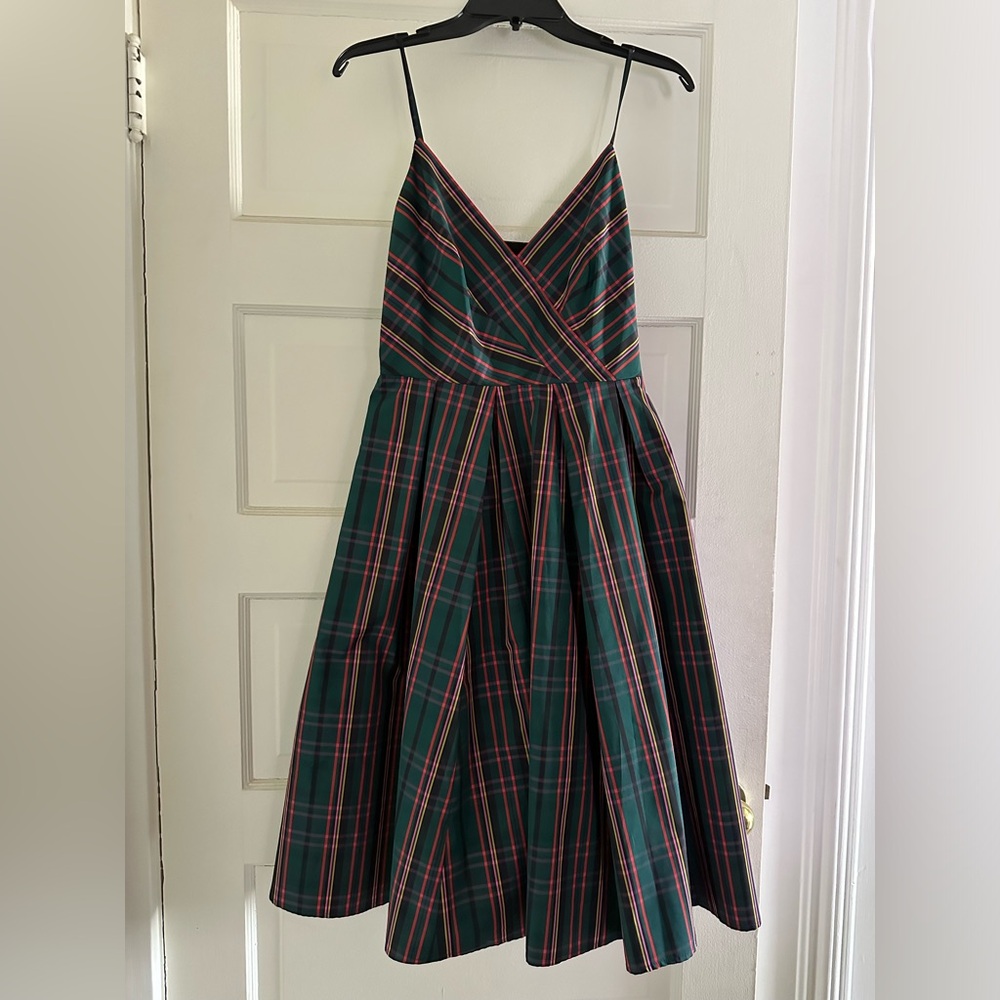 J.Crew A-line Plaid Holiday Party Dress 4 NWT